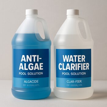 Yosuna qarşı və suyu şəffaflaşdıran hovuz məhlulları