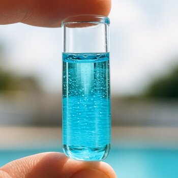 Müalicədən sonra hovuz suyunun şəffaf və təmiz görüntüsü